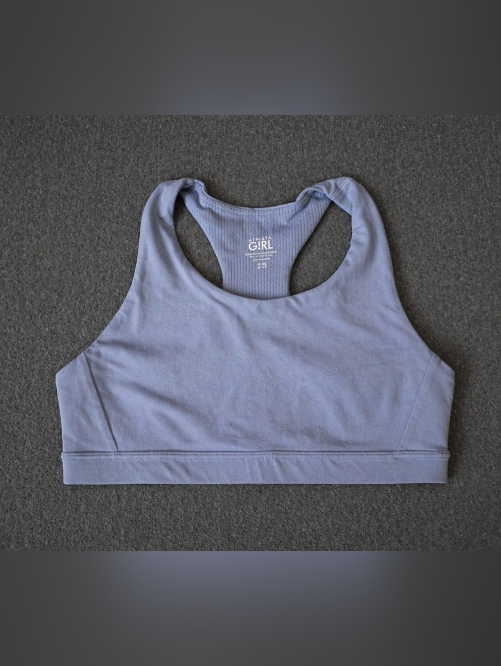Athleta Girl Sports Bra Lavender Racerback Size L 12 Athletic Activewear
